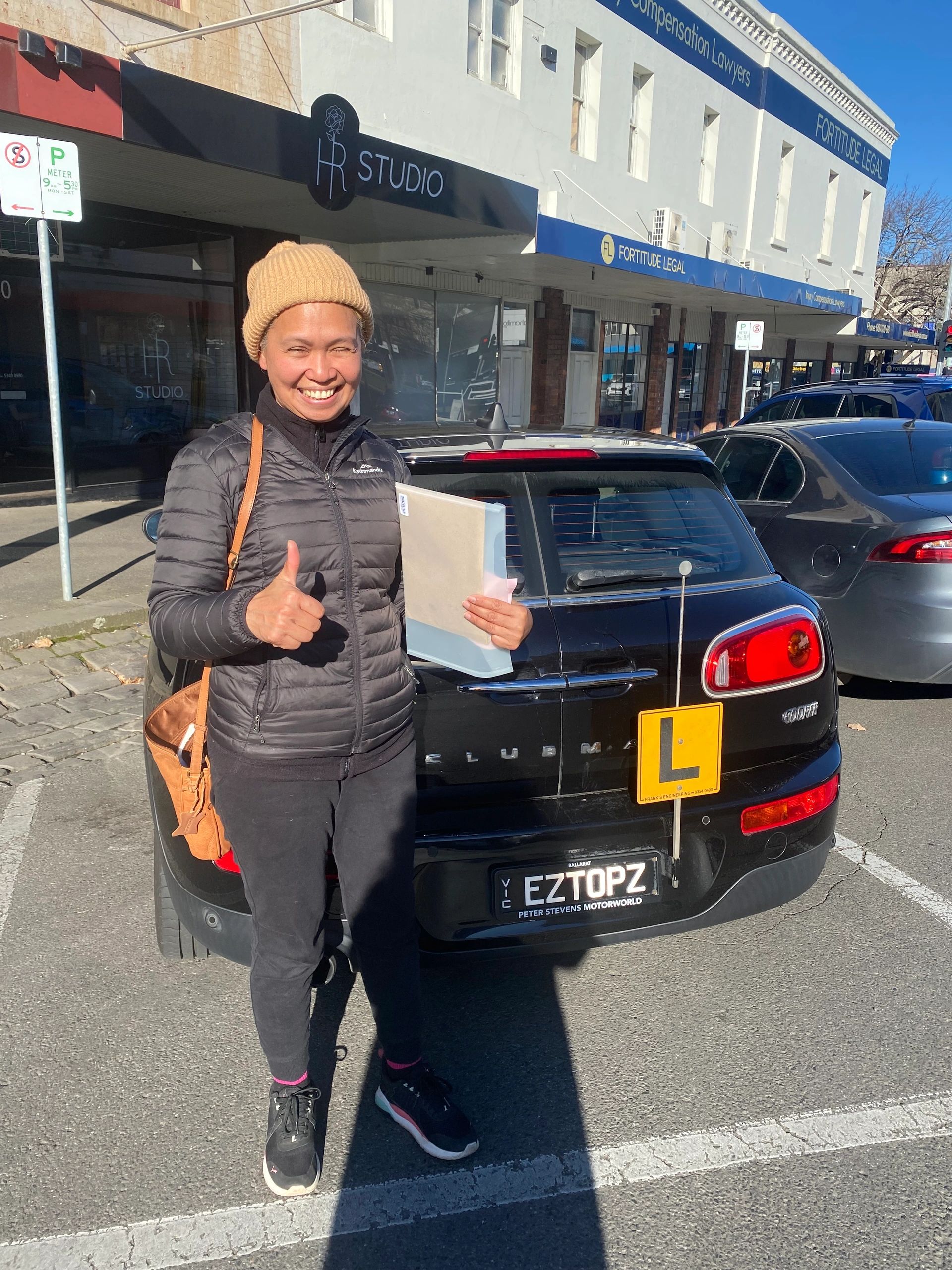 Student outside VicRoads